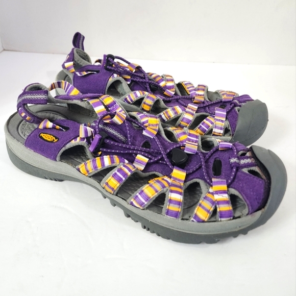 Keen Women's Purple & Orange Waterproof Strap Beach Sandals Antiodor, sz 8.5 - Picture 3 of 12